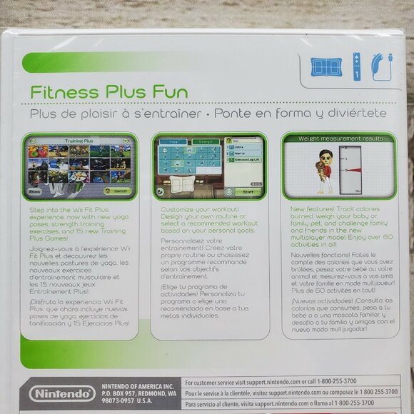 Wii Fit Plus 2009 Fitness Activities Nintendo Wii Brand New Sealed - Picture 5 of 10
